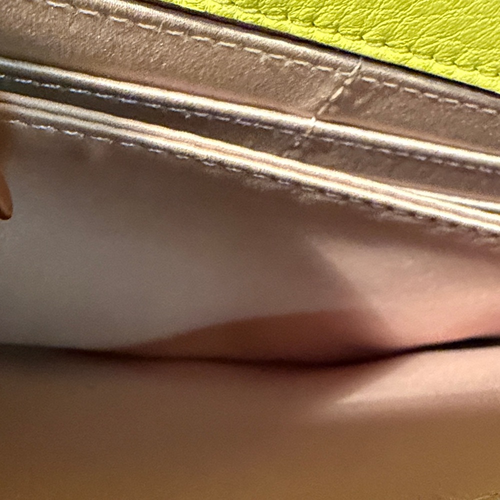 Vibrant Yellow Crossbody Bag with Chain Strap - Picture 10 of 11